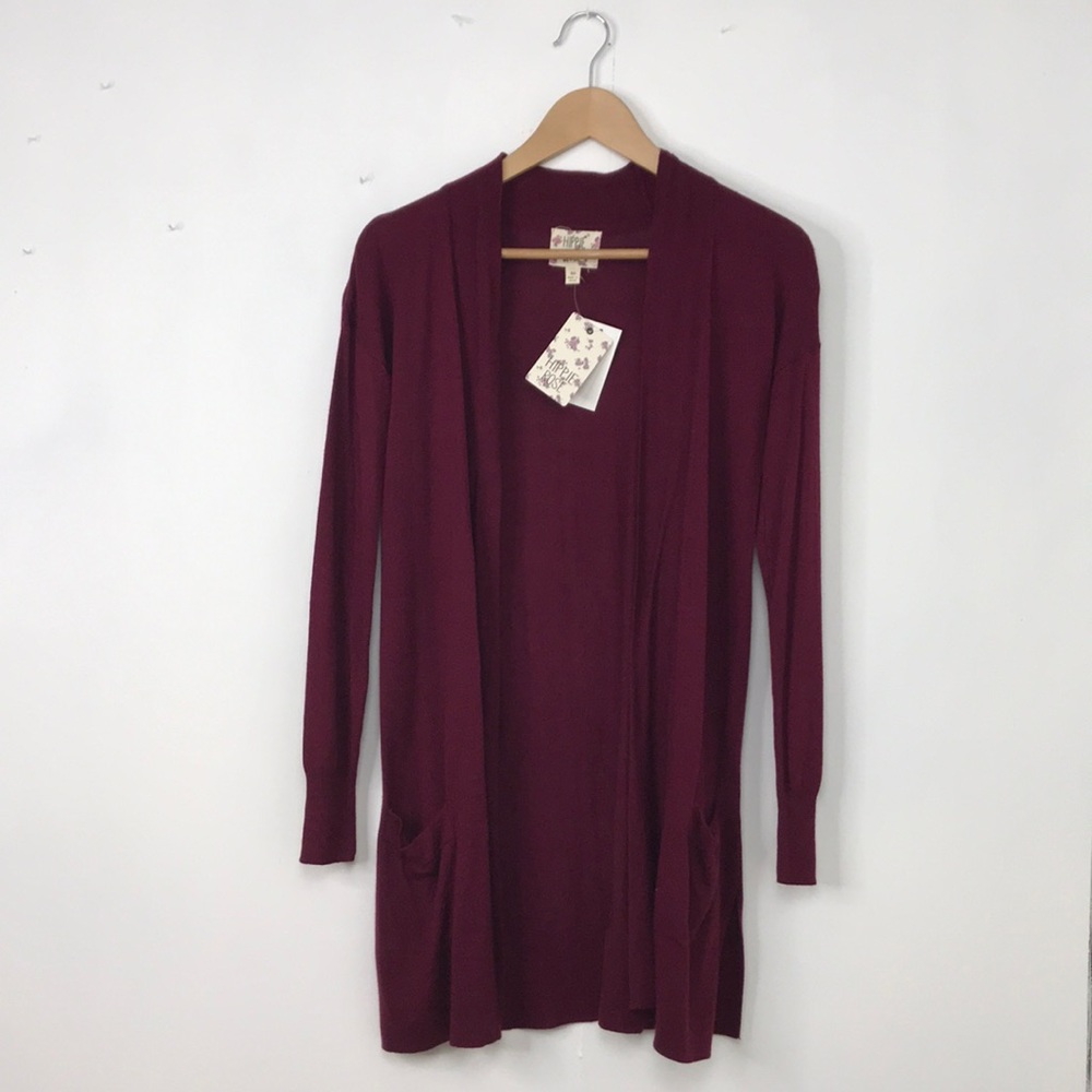 Endless rose maroon cardigan